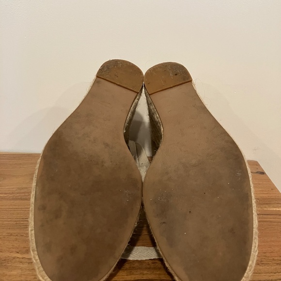 Reformation Camille Linen Lace-Up Wedge Espadrilles Khaki Size 8.5 - Picture 5 of 7